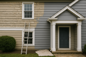 Repainting house with peeling paint